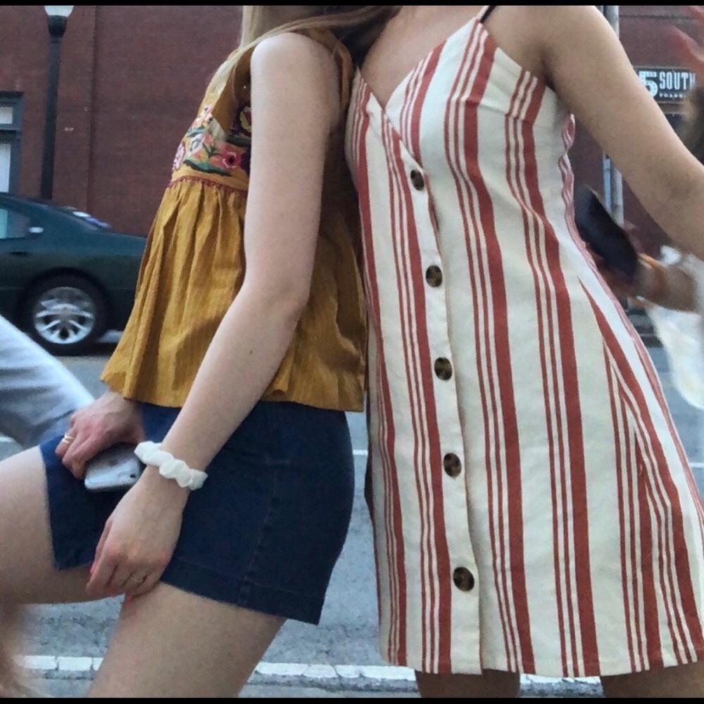 Button Front Stripe Dress - Picture 2 of 2